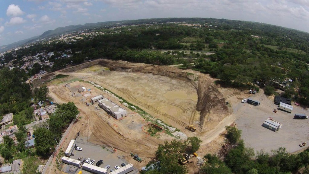 Vista de los trabajos que realiza Vinci Construccion en planta tratamiento San Antonio.
